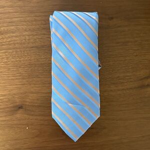 Blue and Orange Striped Tie